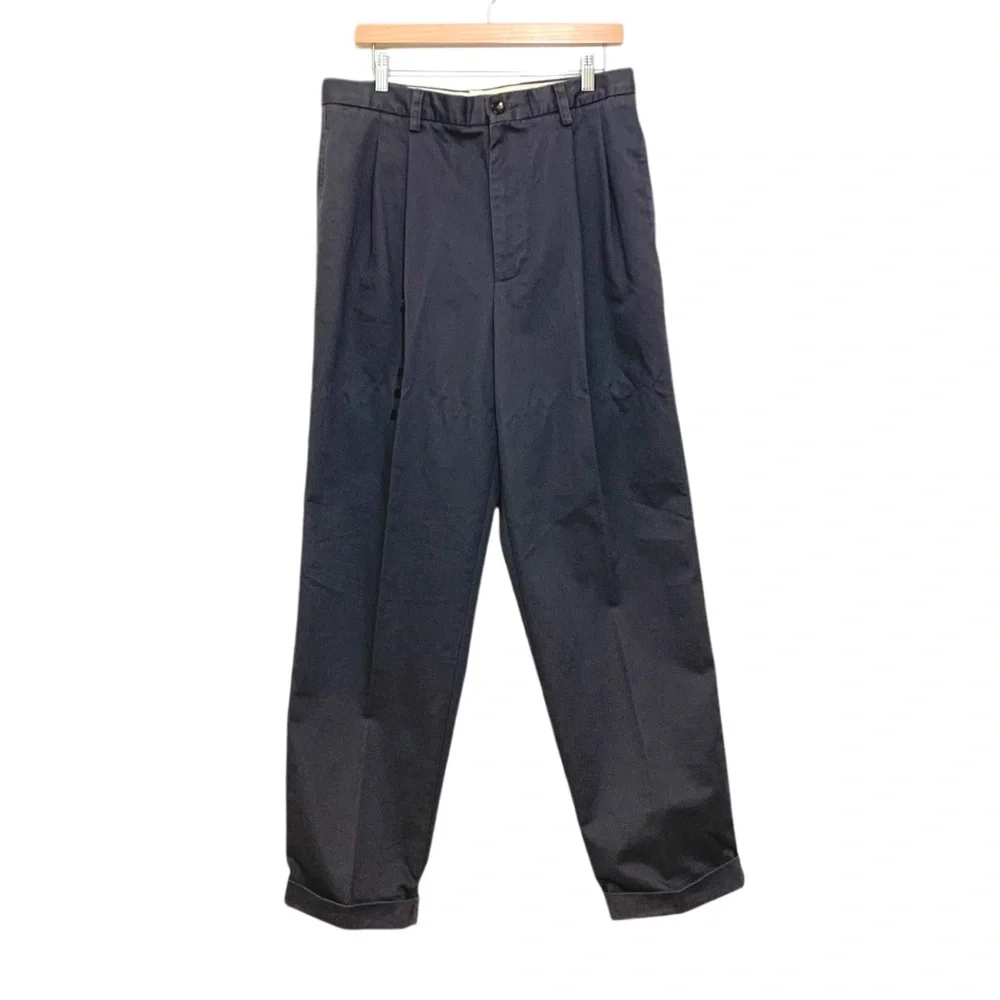 Banana Republic Men’s Gray Smithfield Pleated Relax Fit Cuffed Pants Chinos NWT